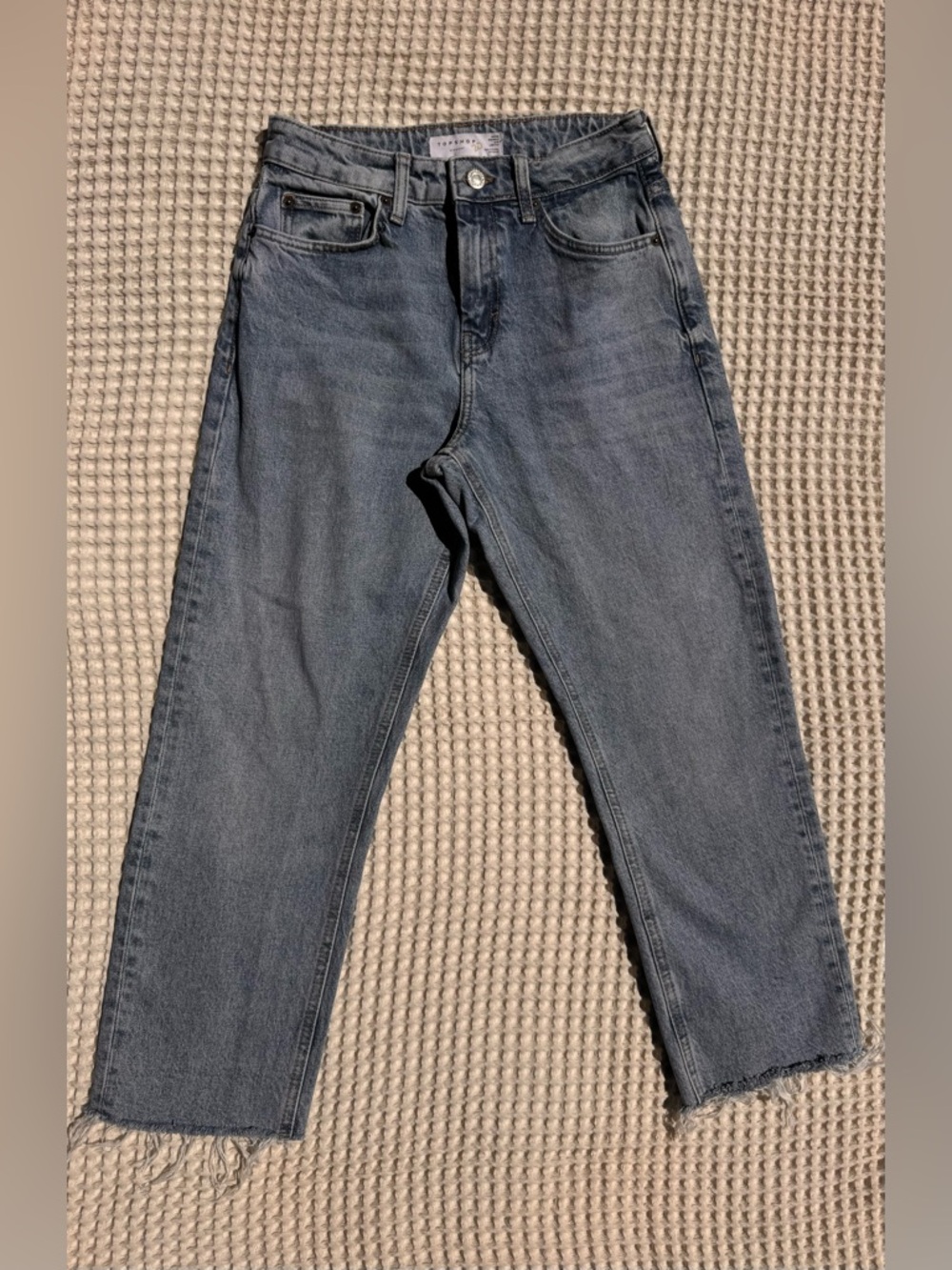 Topshop Womens Slim Straight Gray Jeans